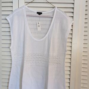 NWT Talbots White Crochet Tank Dress